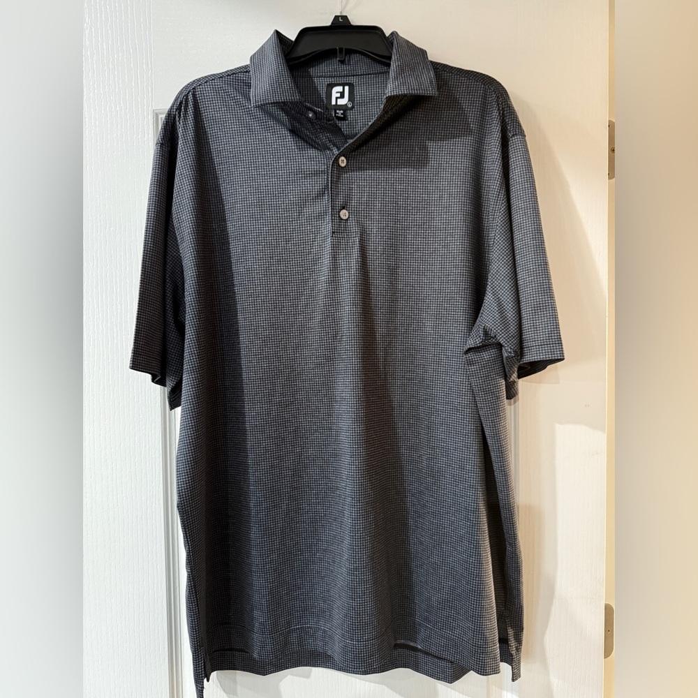 Footjoy Polo Shirt Black and Gray Men's size Large